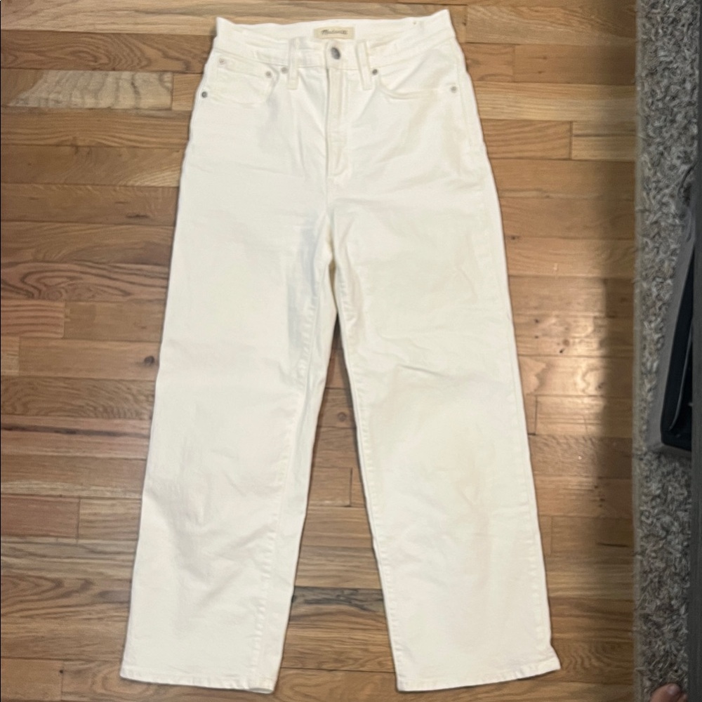 Madewell Perfect Vintage Wide Leg Crop Jean White